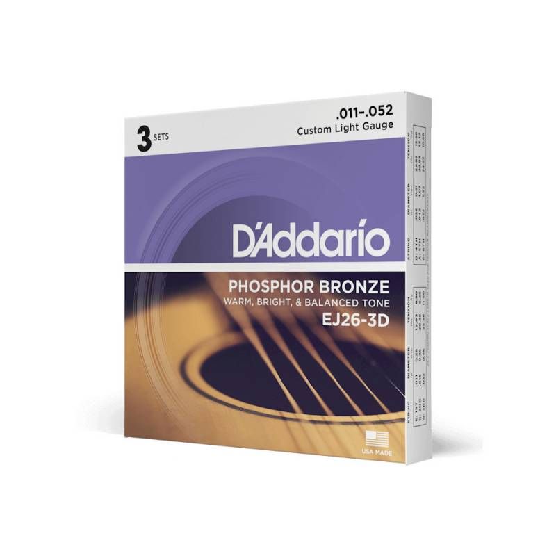 Детальная картинка товара D'Addario EJ26-3D в магазине Музыкальный Мир
