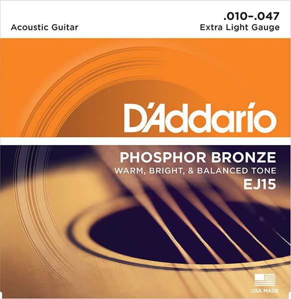 Детальная картинка товара D'Addario EJ15 PHOSPHOR BRONZE в магазине Музыкальный Мир