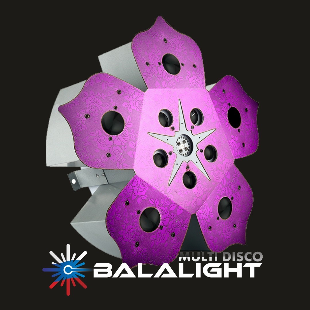 Детальная картинка товара BALALIGHT LED+LASER BIG FLOWER crimson в магазине Музыкальная Тема