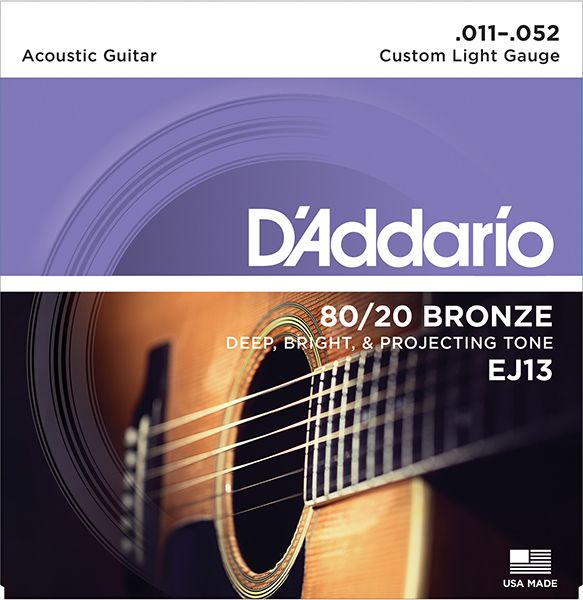 Детальная картинка товара D'Addario EJ13 BRONZE 80/20 в магазине Музыкальный Мир