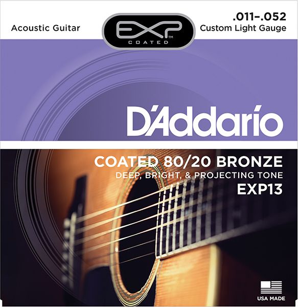 Детальная картинка товара D'Addario EXP13 COATED 80/20 в магазине Музыкальный Мир