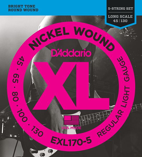 Детальная картинка товара D'Addario EXL170-5 XL NICKEL WOUND в магазине Музыкальный Мир