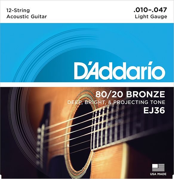 Детальная картинка товара D'Addario EJ36 Bronze 80/20 в магазине Музыкальный Мир