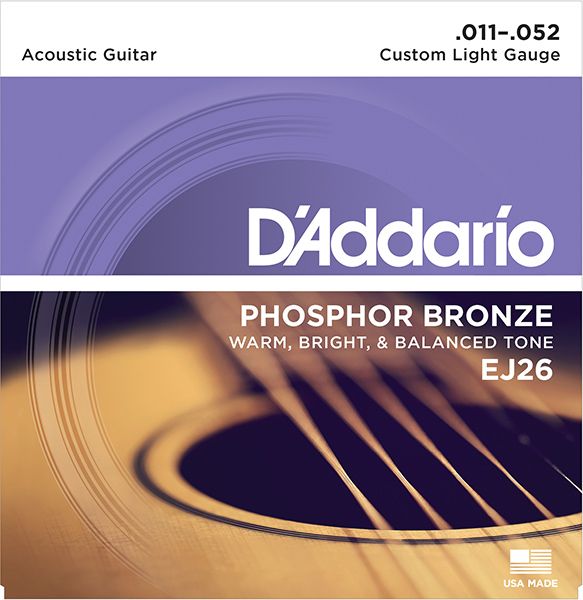 Детальная картинка товара D'Addario EJ26 PHOSPHOR BRONZE в магазине Музыкальный Мир