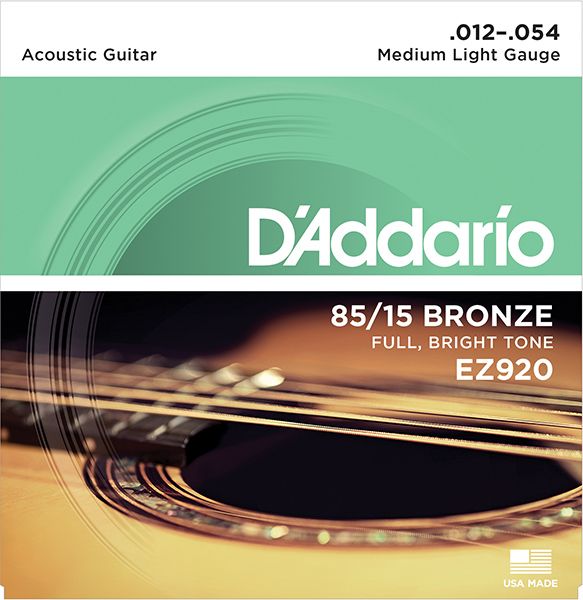 Детальная картинка товара D'Addario EZ920 AMERICAN BRONZE 85/15 в магазине Музыкальный Мир