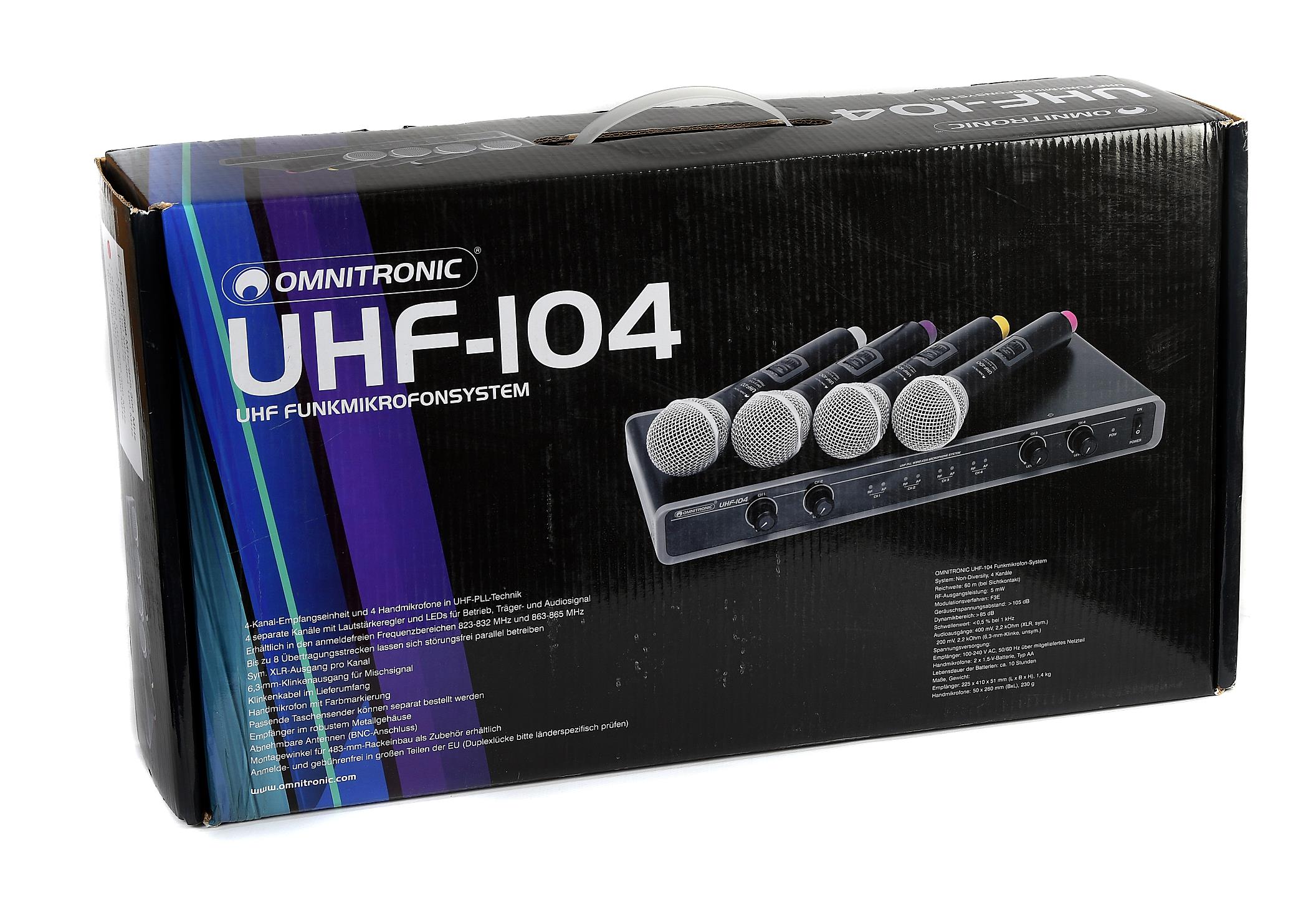 Детальная картинка товара Omnitronic UHF-104 в магазине Музыкальный Мир