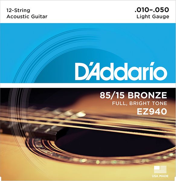 Детальная картинка товара D'Addario EZ940 AMERICAN BRONZE 85/15 в магазине Музыкальный Мир